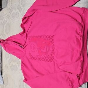 Pink Hoodie with Skull Design